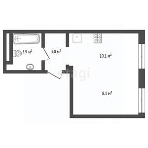 Студия квартира, вторичка, 26м2, 23/23 этаж