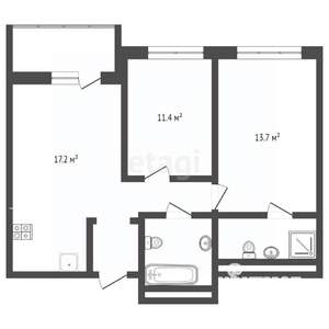 2-к квартира, вторичка, 61м2, 7/15 этаж