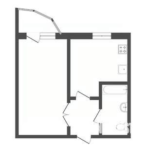 1-к квартира, вторичка, 42м2, 1/10 этаж
