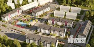 2-к квартира, строящийся дом, 54м2, 2/4 этаж