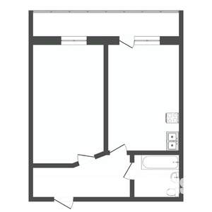 1-к квартира, вторичка, 45м2, 15/16 этаж