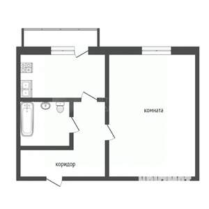 1-к квартира, вторичка, 41м2, 5/5 этаж