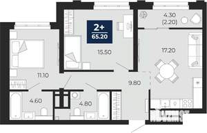 2-к квартира, вторичка, 67м2, 7/18 этаж