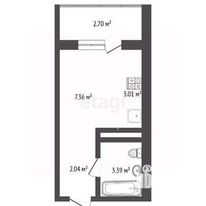 Студия квартира, вторичка, 16м2, 2/16 этаж