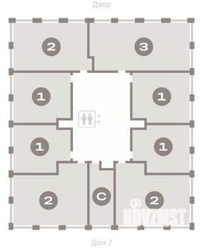 2-к квартира, вторичка, 68м2, 13/17 этаж