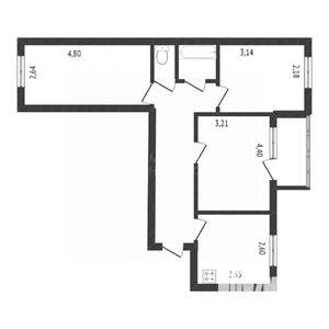3-к квартира, вторичка, 63м2, 6/9 этаж