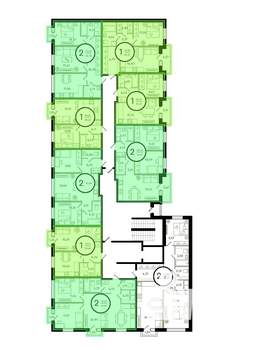 1-к квартира, строящийся дом, 35м2, 4/4 этаж