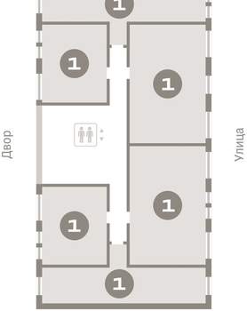 1-к квартира, вторичка, 64м2, 4/17 этаж