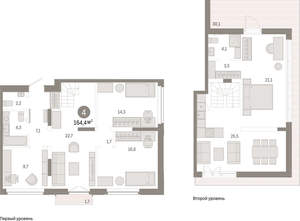 4-к квартира, вторичка, 164м2, 7/16 этаж