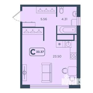 Студия квартира, вторичка, 33м2, 20/25 этаж