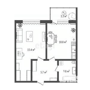 1-к квартира, вторичка, 36м2, 10/19 этаж