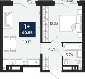 1-к квартира, вторичка, 41м2, 5/24 этаж