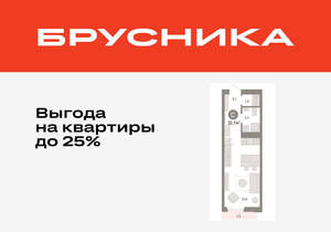 Студия квартира, вторичка, 33м2, 7/25 этаж