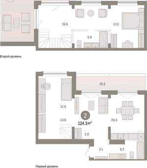 2-к квартира, вторичка, 124м2, 8/8 этаж