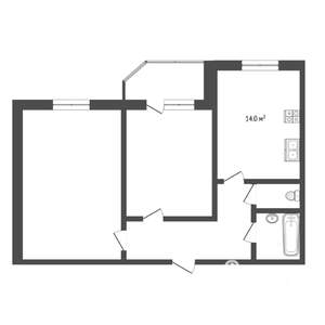 2-к квартира, вторичка, 61м2, 2/9 этаж