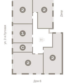 2-к квартира, вторичка, 70м2, 5/16 этаж