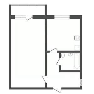 1-к квартира, вторичка, 36м2, 4/5 этаж