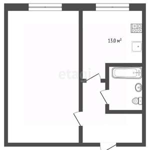 1-к квартира, вторичка, 29м2, 1/5 этаж