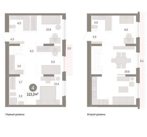 4-к квартира, вторичка, 113м2, 8/17 этаж