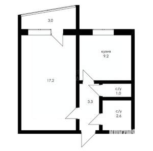 1-к квартира, вторичка, 34м2, 5/9 этаж