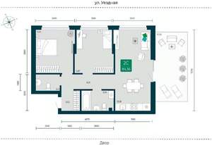 2-к квартира, вторичка, 84м2, 3/8 этаж