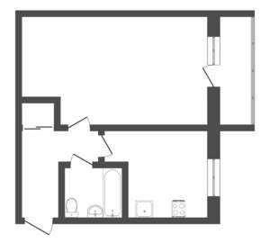 1-к квартира, вторичка, 34м2, 4/5 этаж