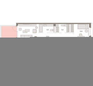 2-к квартира, вторичка, 110м2, 2/16 этаж