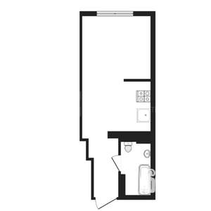 Студия квартира, вторичка, 19м2, 9/9 этаж