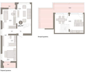 2-к квартира, вторичка, 126м2, 8/25 этаж