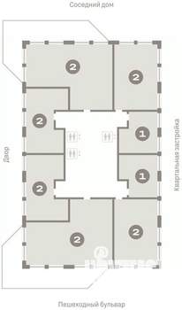 1-к квартира, вторичка, 32м2, 3/25 этаж