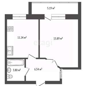 1-к квартира, вторичка, 38м2, 9/11 этаж