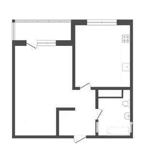 1-к квартира, вторичка, 35м2, 19/20 этаж