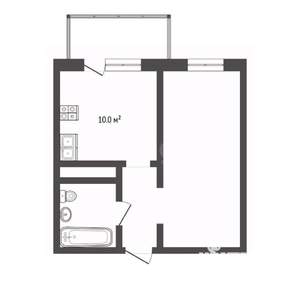 1-к квартира, вторичка, 30м2, 14/16 этаж