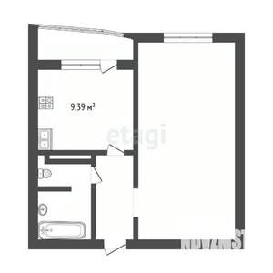 1-к квартира, вторичка, 44м2, 7/14 этаж