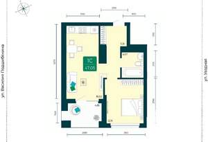 1-к квартира, вторичка, 47м2, 12/17 этаж