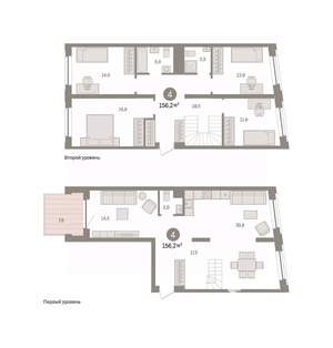 4-к квартира, вторичка, 155м2, 2/9 этаж