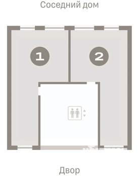 1-к квартира, вторичка, 60м2, 2/9 этаж