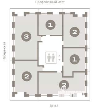 1-к квартира, вторичка, 46м2, 5/9 этаж