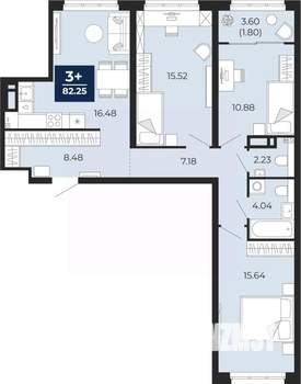 3-к квартира, вторичка, 82м2, 4/9 этаж