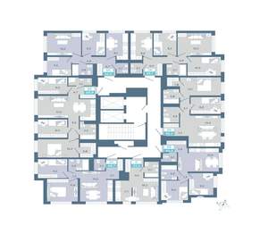 2-к квартира, строящийся дом, 49м2, 11/19 этаж