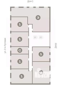 2-к квартира, вторичка, 74м2, 9/16 этаж