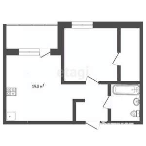 1-к квартира, вторичка, 46м2, 10/19 этаж