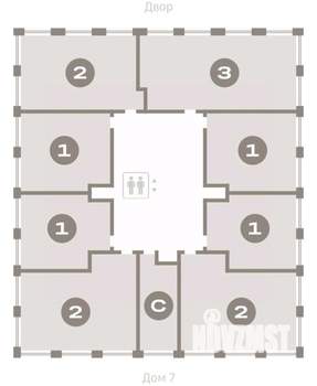 2-к квартира, вторичка, 70м2, 15/17 этаж