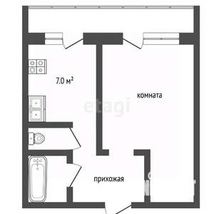 1-к квартира, вторичка, 35м2, 2/9 этаж