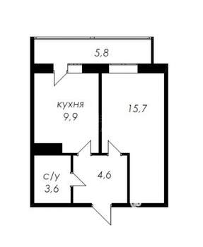 1-к квартира, вторичка, 35м2, 7/19 этаж