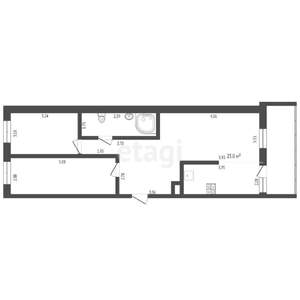 2-к квартира, вторичка, 75м2, 1/4 этаж