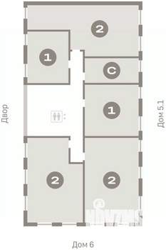 2-к квартира, вторичка, 70м2, 6/16 этаж