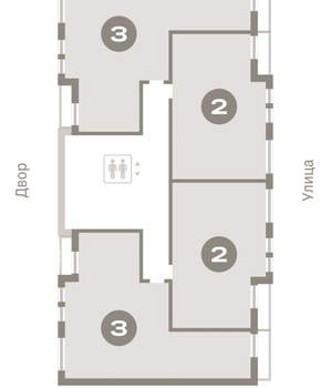 2-к квартира, вторичка, 60м2, 9/17 этаж