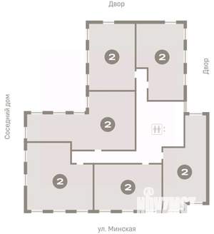 2-к квартира, вторичка, 66м2, 5/16 этаж