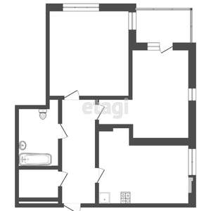 2-к квартира, вторичка, 57м2, 17/17 этаж